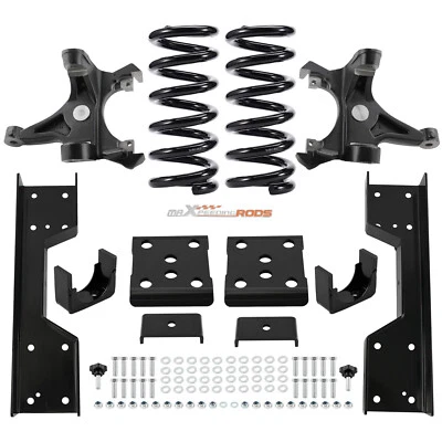 Kit de caída delantero 4" trasero 6" para Chevrolet GMC C1500 88-98 CON ROTORES DE 1,25" V8 Foto 1 de 4