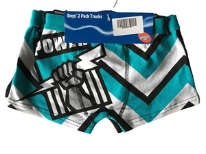 BNWT Boys Sz 12 to 14 Official AFL Port Adelaide Power 2 Pack Trunks Underpants - Picture 1 of 3