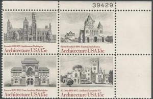 Plate Block of 4 stamps - Scott 1838-41 - 15 cent - Architecture - 1980 - MNH - Picture 1 of 1