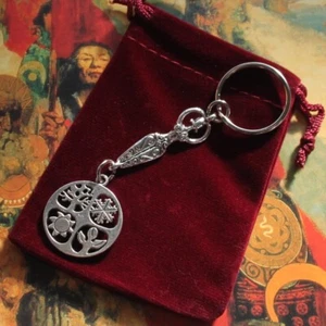 Earth Mother Goddess Seasons Keyring Pagan Witch Wicca Celtic Danu Anu Dana - Foto 1 di 3