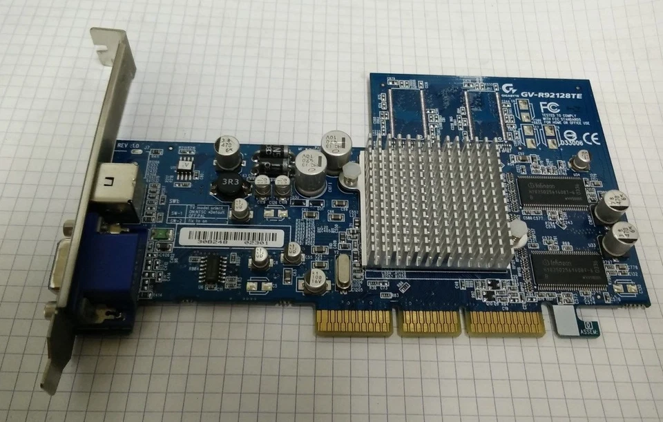 GIGABYTE GV-R92128TE Radeon 9200 128MB DDR AGP 8x Video Card  - Image 1 of 1