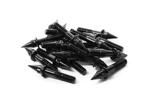 M7 32mm Black Spiked 3PC Wheel Split Rim Assembly Bolts BBS RS OZ Schmidt RH - Picture 1 of 2