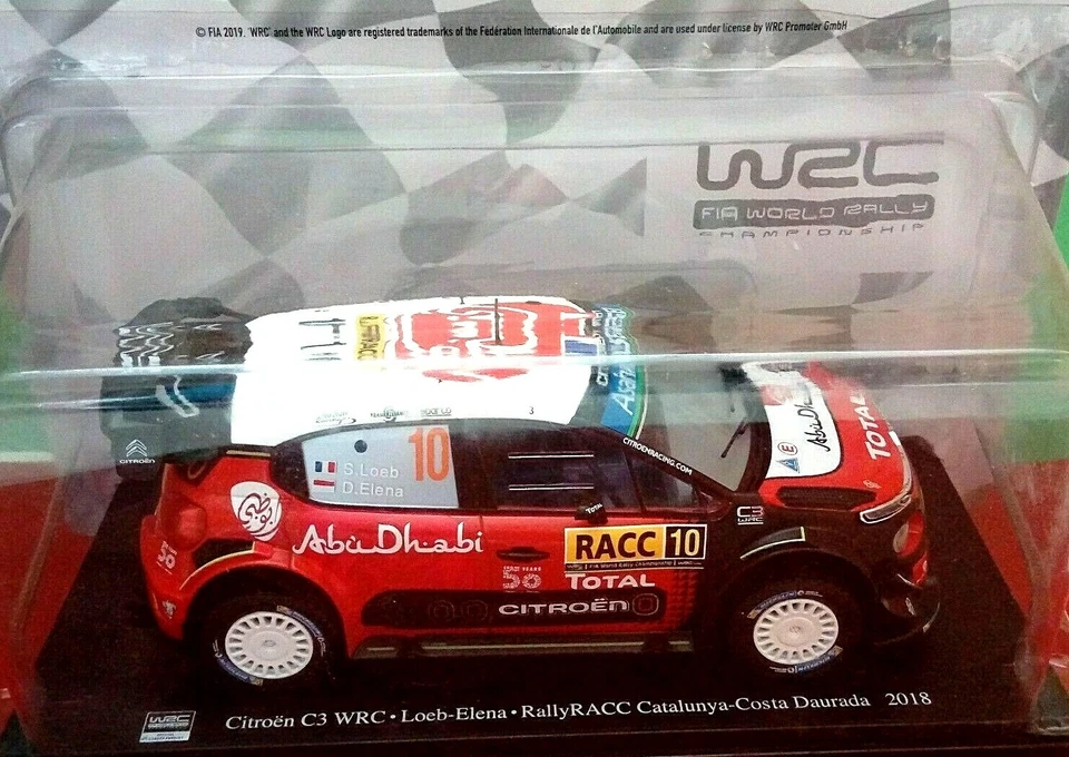 HACHETTE 1:24 AUTO DIE CAST CITROEN C3 WRC RALLY RACC CATALUNYA '18 LOEB ELENA   - Immagine 1 di 1