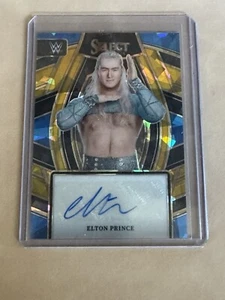 2024 Elton prince Panini Select Gold Ice Auto /5 - Picture 1 of 2