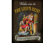 The Lions Rest Traditional Pub Sign Metal Wall Art 3 Sizes To Choose From