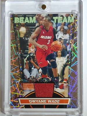 2007 Stadium Club Dwyane Wade #PATCH Beam Team Game Worn Jersey - Rare - Image 1 of 3