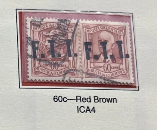Trieste AMG-FTT Fiscal Revenue Industry Commerce 60c Used Pair Bush ICA4 RARE! - Image 1 of 1