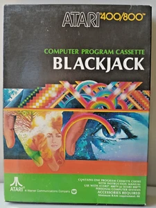 Black Jack Computer Program Cassette; Atari 400/800/XL/XE Damaged Box - Picture 1 of 3