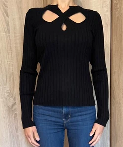Biba, extravaganter Pullover in angesagter Ripp-Optik, Schwarz, Gr. 1 / S / M - Bild 1 von 19