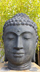 Buddha Kopf  Indonesien Lavastein Skulptur Statue Feng Shui Garten Dekoration
