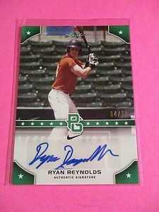 2015 Leaf Perfect Game National Showcase Autograph GREEN #/10 Ryan Reynolds CUBS