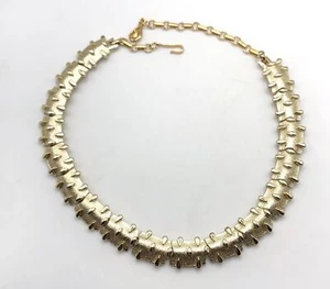 Gargantilla Coro Nubby Vintage Collar Eslabón Ajustable Tono Plata Oro - Imagen 1 de 10