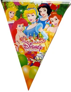 DISNEY PRINCESS PARTY FLAG BANNER BUNTING PARTY DECORATION PARTY SUPPLIES - Picture 1 of 1