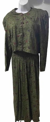 De Colección JESSICA HOWARD por Mitchell Rodbell Verde Paisley Set Mujer Talla 10#21 Foto 1 de 4