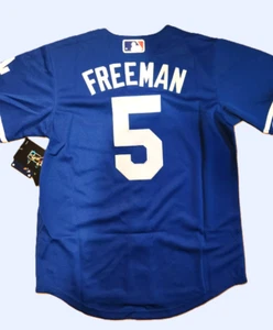 Freddie Freeman #5 White Jersey, Blue Unisex Adult Size Small - 3XL Embroidery - Picture 1 of 7