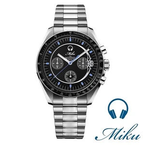 Reloj Cronógrafo Nakano Miku Diamante Natural Conmemoración de Película Limitado - Imagen 1 de 9