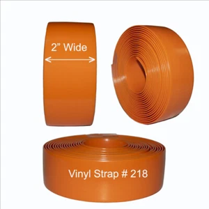 2 " Vinyl Chair Strapping For Patio Furniture Repair 20' Orange Matte #218 - Picture 1 of 6