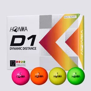 Honma Golf D1 Dynamic Distance2022 Golf Ball Multicolor one dozen Set 12 balls - Picture 1 of 3