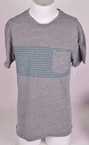 NUEVO SIN ETIQUETAS CAMISETA PARA HOMBRE ELEMENT CANTON MANGA CORTA $30 M gris bolsillo rayas - Imagen 1 de 1
