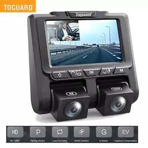 TOGUARD 4K+1080P Dual Dash Cam Front+Inside Car Video Recorder Night Vision - Picture 1 of 7
