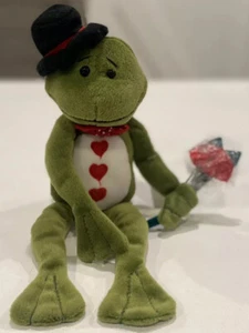 Valentines Day Plush Gift Roses Prince Charming Frog Love Boyfriend Soft Toy - Picture 1 of 7