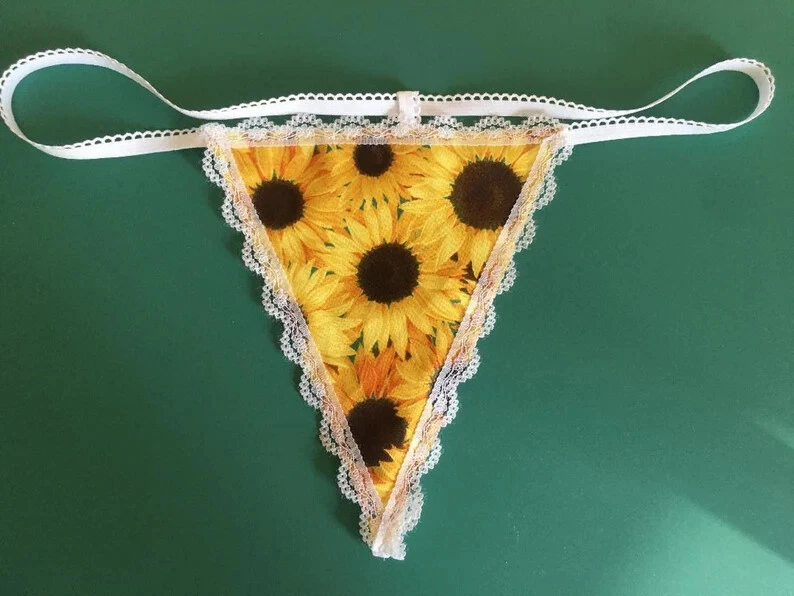 Mujer GIRASOL Flor Floral Planta Tanga Tanga Lencería Ropa Interior Foto 1 de 1