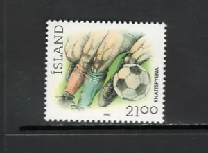 Island 1990 21k FUSSBALL MNH Sc 701 - Bild 1 von 1