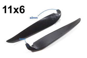 1Pair 11"x6" Nylon Folding Propeller Blade for RC Powered Glider Plane US SHIP - Picture 1 of 2