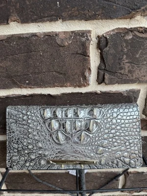 NWT Brahmin Ady Wallet Bifold Chrome Melbourne metallic silver Leather - Image 1 of 4