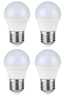 4x LED Golf Ball Light Bulbs Large Screw E27 Lamp 40W Warm White 2700k Dimmable - Image 1 of 4