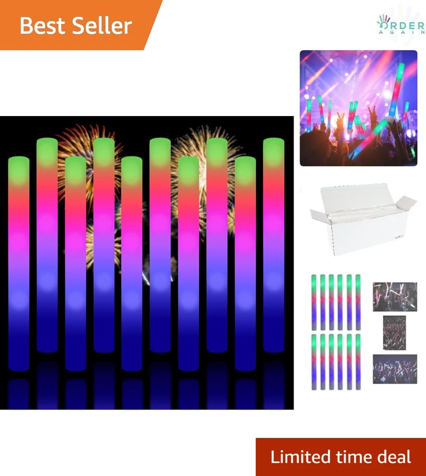 OPENBOX 16" Multicolor LED Flashing Light Effect Sticks Color Changing Foam for