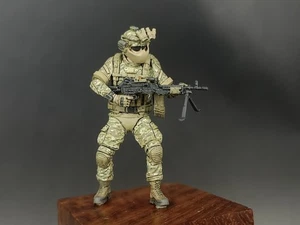 1/35 Built and Painted Modern U.S Heavy Armor Soldier w/M240 Figure OCP Camo - Picture 1 of 12