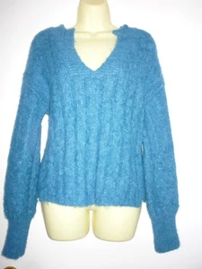 Anthropologie pilcro Sweater Cable Knit Women's Small--dark jade - Picture 1 of 6