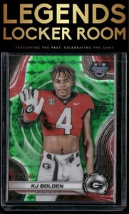 2024 Bowman University Best #18 KJ Bolden Lime Green Geometric Refractor #/35 - Picture 1 of 2