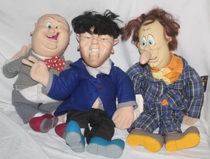 Lot Vintage TV Pals Three Stooges Curly Larry Moe Plüsch - Bild 1 von 9