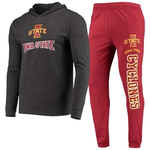 Men's Concepts Sport Cardinal/Heather Charcoal Iowa State Cyclones Meter Long - Picture 1 of 5
