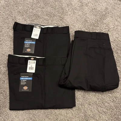 LOT OF 3 Dickies Relaxed Fit Mens Work Shorts Size 38 Black Ripstop 13” Inseam - Image 1 of 2