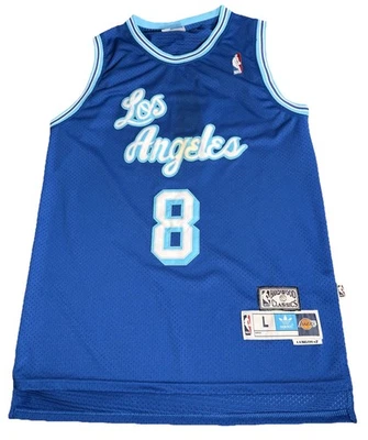 Camiseta Adidas Kobe Bryant LA Lakers Azul Para Hombre L #8 Clásicos Madera Dura 96-97 DEFECTUOSA Foto 1 de 4