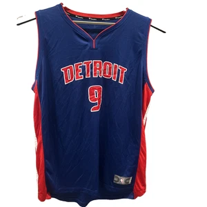 Fanatics Mens Blue Red Detroit Wardlaw 9 NBA Jersey Size 2xl 1793 - Picture 1 of 6