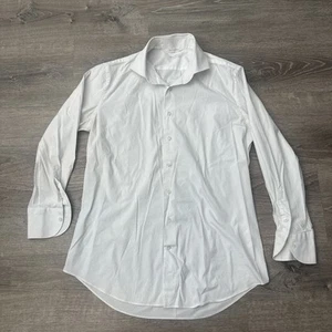 SUITSUPPLY Dress Shirt Size 16.5 42 Mens Extra Slim Fit Cotton Oxford White - Picture 1 of 7