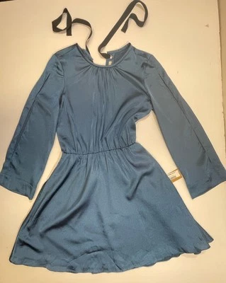 Женское синее эластичное платье на талию длиной до колена с открытым рукавом Rachel Roy XS - Изображение 1 из 4