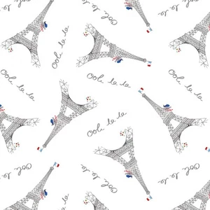 Eiffel Tower, Ooh Lala 44" fabric by Benartex, 16456-09, Cats in Paris, cotton - Picture 1 of 1