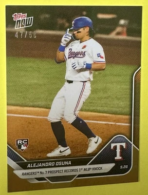 2025 Topps Now #218 Alejandro Osuna Gold Foil #d /50 RC Rookie - Image 1 of 2