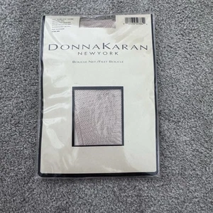 Vintage Donna Karan Bold Fishnet Ivoire Stockings Size Medium Pantyhose - Picture 1 of 4