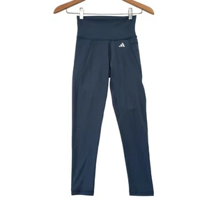 NWT Adidas Womens XS Navy Blue High Waisted Training Leggings Activewear - Picture 1 of 6