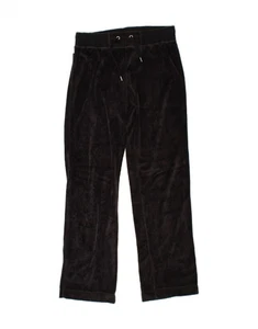 CHAMPION Womens Velour Tracksuit Trousers Joggers UK 10 Small Black Cotton FH06 - Picture 1 of 4