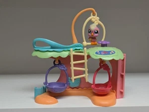 LPS Littlest Pet Shop Display & Play Pet Playground Set #489 Bird Fuzzy - Picture 1 of 8