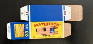 Remolque Matchbox #24 caravana naranja 64-69 tipo E caja repro - Imagen 1 de 2