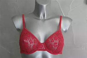 Lace Pink Bra ERES Amourette 85D FR 32D US * NEW * Value 220€ - Picture 1 of 3