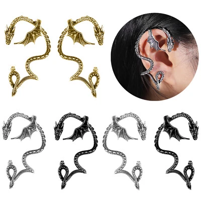 Pendientes Dragón Acero Inoxidable 18g Retro Punk Gótico Pendientes para Mujer Hombre Foto 1 de 4